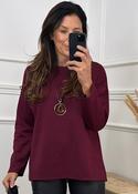 Laure Wine Longline Necklace Top