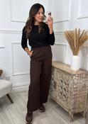 Alyssa Brown Wide Leg Trousers