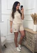Tracey Beige Shorts Set