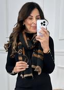 Shona Brown Pattern Scarf