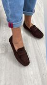 Peggy Brown Suede Loafers