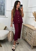 Nessa Wine Frill Detail Set