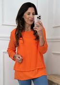 Lucia Orange Double Layer Summer Sweater image