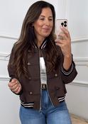 Gwen Brown Zip Detailed Jacket