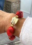 Etta Red Marble Beads Bracelet image
