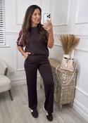 Natalia Brown Mesh Sleeve Tracksuit image