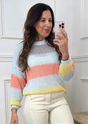 Blakely Aqua Wide Stripes Jumper