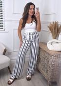 Sallyann White Striped Pants