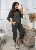 Vogue Khaki Ribbed Tracksuit image