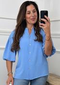 Bernice Blue Balloon Sleeve Blouse image