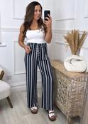 Sallyann Navy Striped Pants