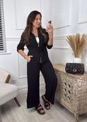 Melody Black Drawstring Jacket Set