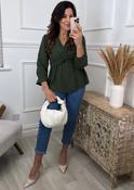 Sofiko Khaki Twist Front Top