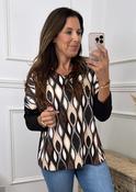 Meggy Black Print Top image