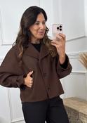 Anna Brown Batwing Sleeve Jacket