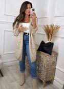 Payton Beige Pocket Cardigan