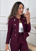 Trixie Wine Frog Button Jacket
