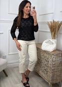 Genevieve Black Lace Top