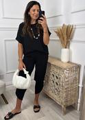 Portia Black Short Sleeve Set