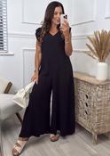 Justine Black Frill Sleeve Jumpsuit