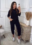 Vogue Black Ribbed Tracksuit image