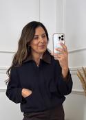 Carriann Black Suedette Collar Jacket image