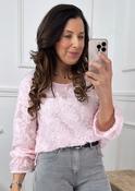 Stef Pink Floral Eyelash Texture Top