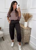 Viola Pink and Brown Striped Top image