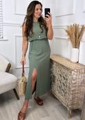 🖤Pre Order🖤Moira Khaki High Neck Maxi Dress with Necklace image