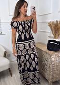Sandra Black Shirred Bodice Dress image
