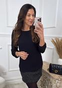 Sandra Black Chiffon Sleeve Blouse