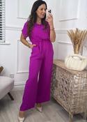 Gwenda Magenta Straight Leg Jumpsuit