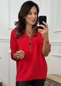 Jocasta Red Zip Detail Top image