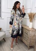 Lavinia Black Floral Midi Dress image