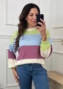 Layla Lime Wide Stripe Jumper
