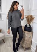 Lulu Black Glitter Long Sleeved Top image