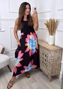 Colette Black Floral Skirt Dress image