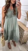 Kira Khaki Tiered Dress image