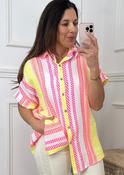 Morgana Cream Tribal Stripe Shirt