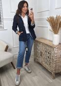 Danielle Navy Long Rain Jacket image