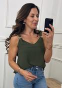 Sabine Khaki Gold Clasp Cami 🖤Pre Order🖤 image