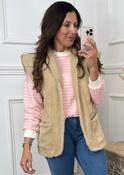 Mariosa Beige Faux Sherpa Waistcoat image