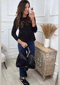 Fiorella Black Button Back Top