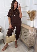 Portia Brown Short Sleeve Set