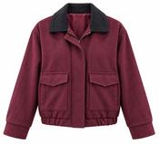 Carriann Wine Suedette Collar Jacket image