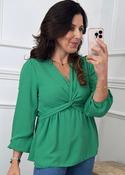 Sofiko Green Twist Front Top