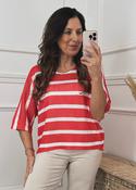 Beverly Red Striped Top image