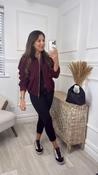Carriann Wine Suedette Collar Jacket image