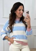 Ines Blue Wide Sleeve Jumper