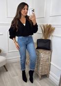 Daryl Black Two Button Cardigan image